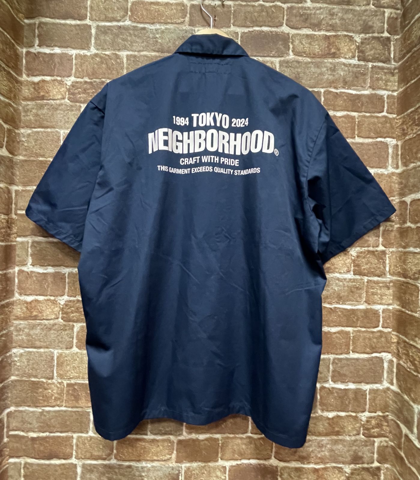 NEIGHBORHOOD Classic Work Shirt SS Navy 241TSNH-SHM01S ネイバーフッド クラシック ワークシャツ ネイビー Mサイズ _69