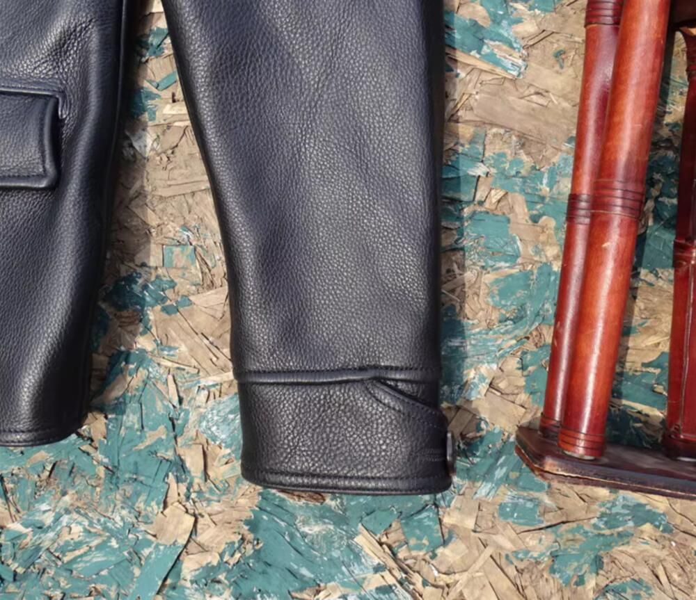 上質革ジャン メンズ カウハイド 50年代 パテッド ヴィンテージ加工