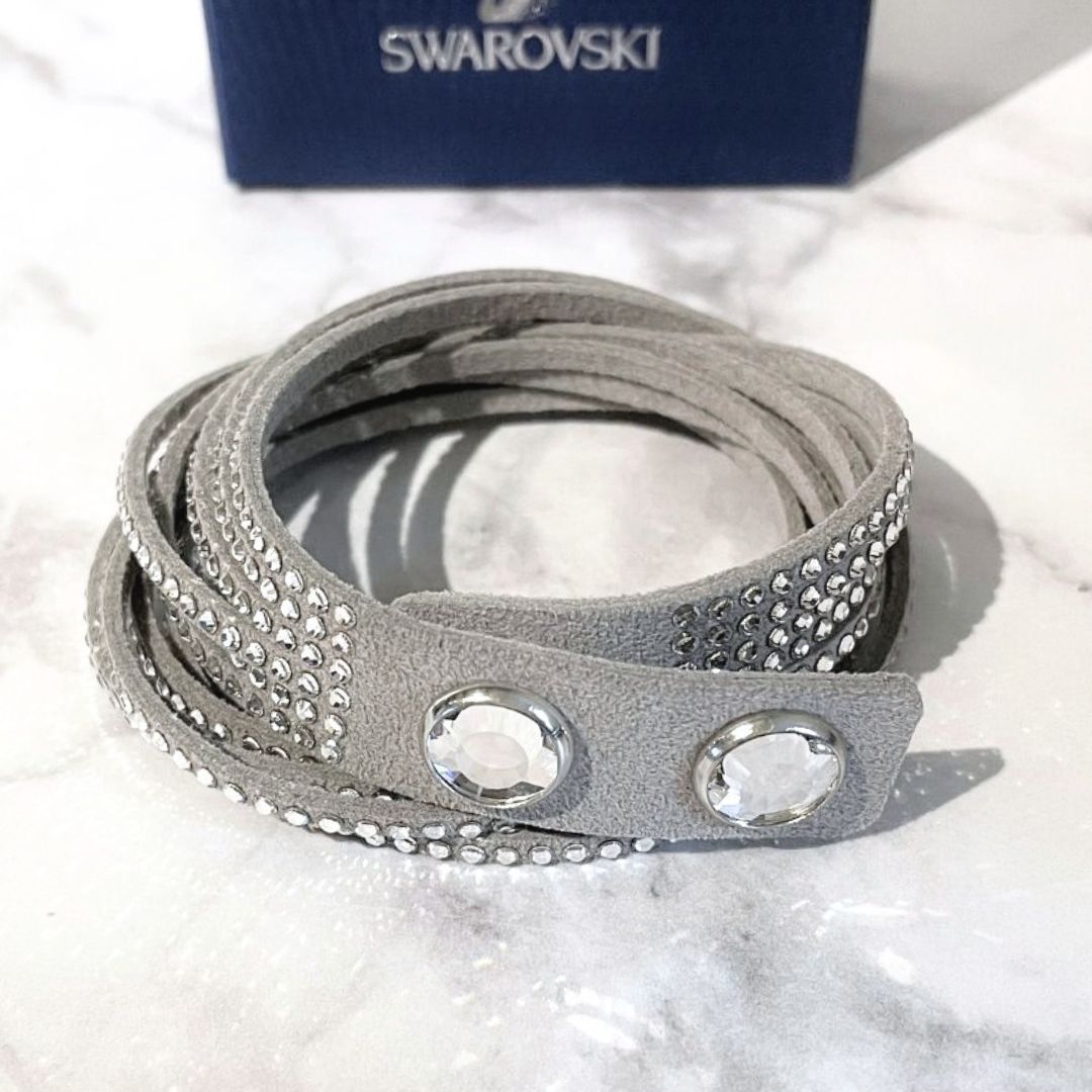 SWAROVSKI スワロフスキー ブレスレット グレー 灰色 クリスタル