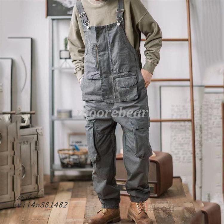 オーバーオール サロペット メンズ つなぎ ツナギ サルエルパンツ オールインワン 作業着 カーゴパンツ ロングパンツ 作業服 vii4w881482