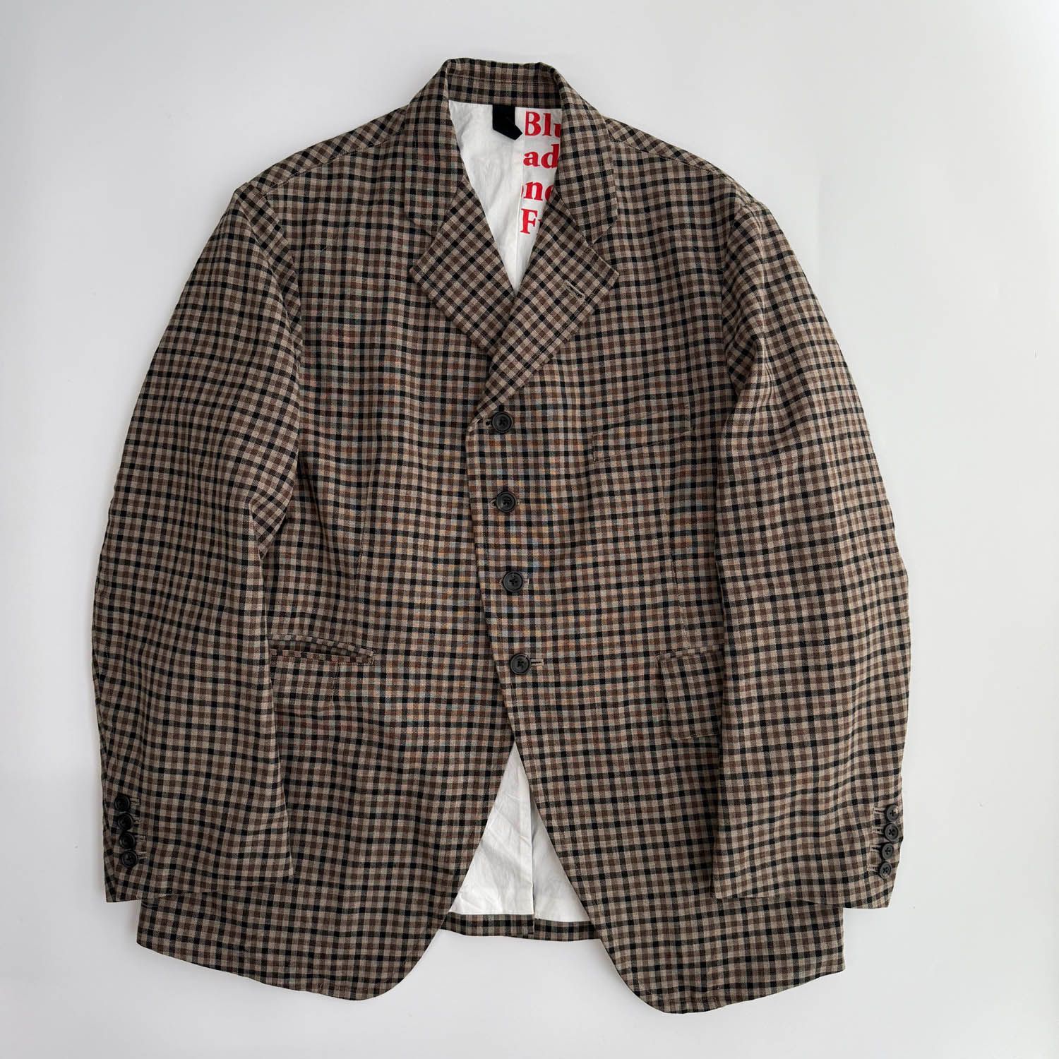 ensou. エンソウ winterreise jacket テーラードジャケット チェック サイズXL 古着