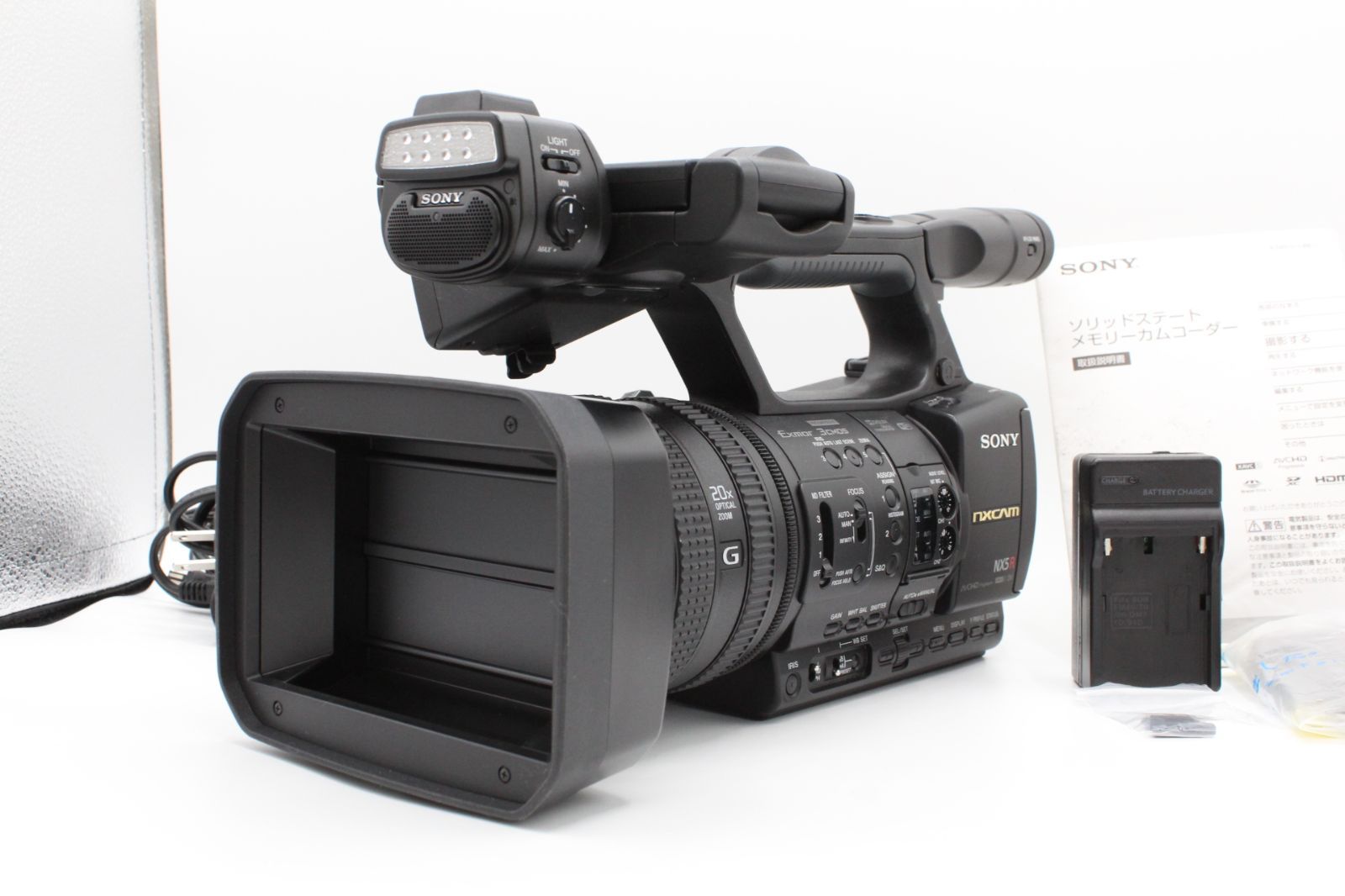 通電時間58×10h 別売りバッグ付き SONY ソニー NXCAMカムコーダー HXR-NX5R ビデオカメラ 業務用 LE2025160