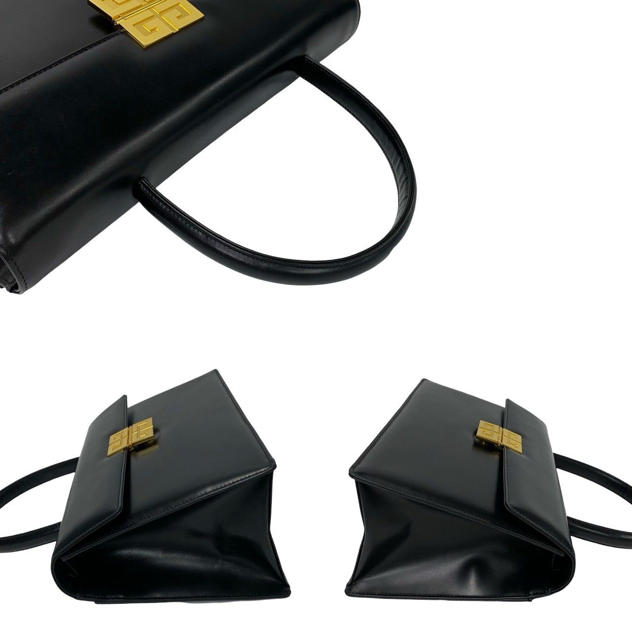 未使用　タグ付き　ジバンシー　ハンドバッグ　4G　ゴールド金具　レザー　ブラック 未使用 タグ付き ジバンシー ハンドバッグ 4G ゴールド金具