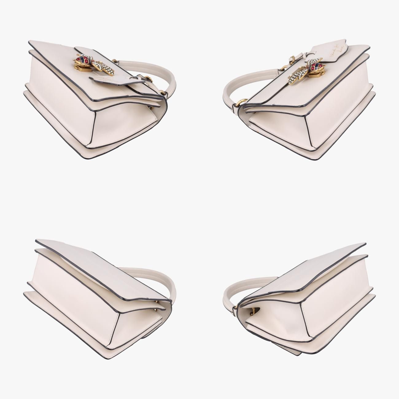 グッチGucciクイーン マーガレットホワイトレザー