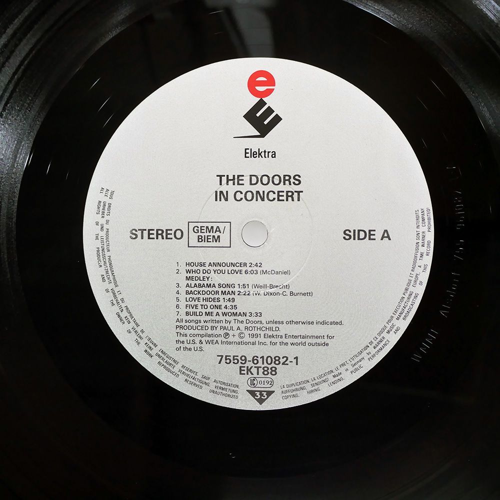 ヨーロッパ盤 DOORS IN CONCERT ELEKTRA LP 洋楽 レコード CD DVD ブルーレイ
