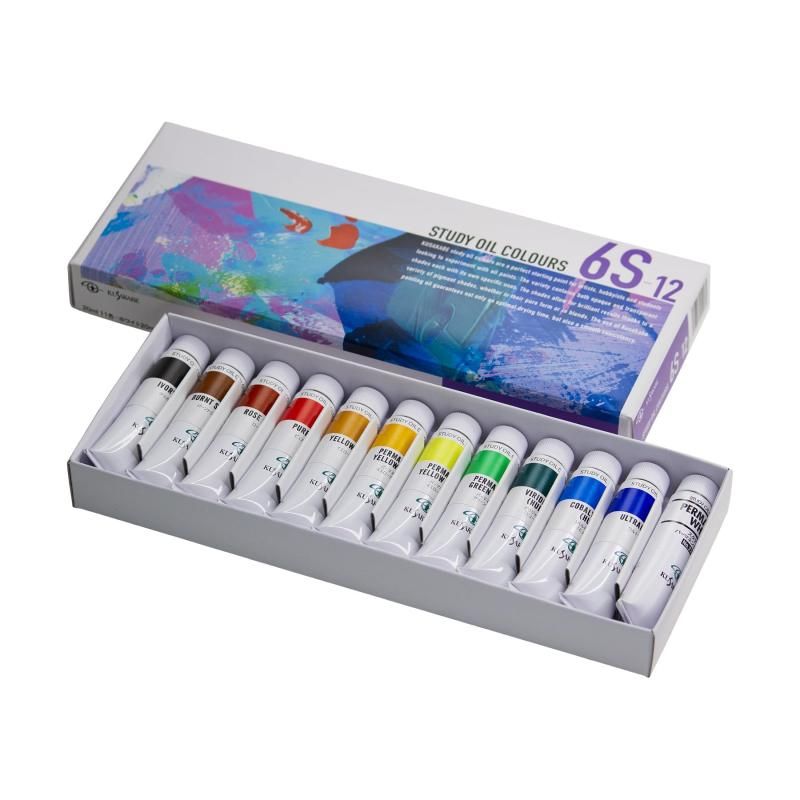 クサカベ(Kusakabe) 油絵具 習作用 油絵具セット 11色セット 6S
