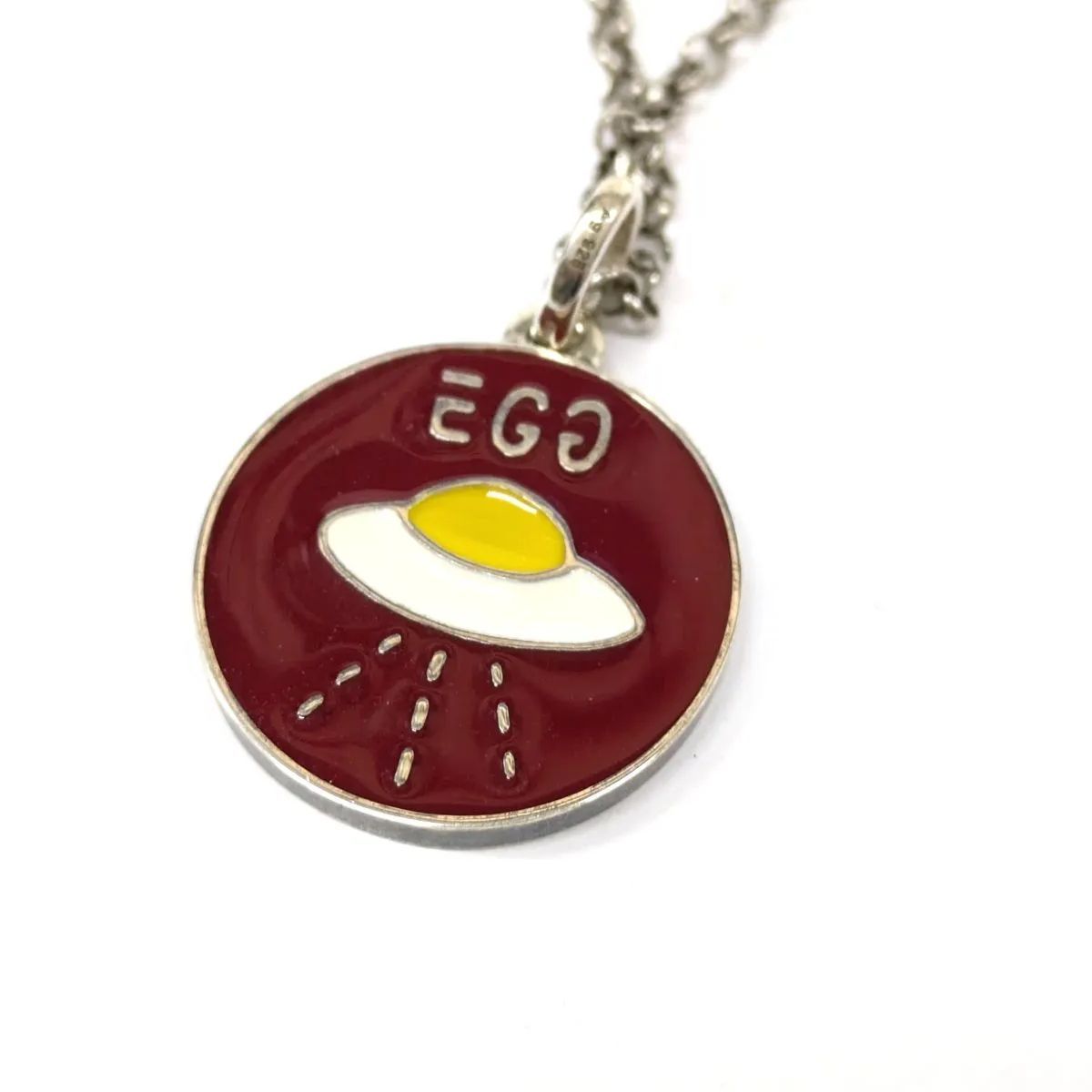 GUCCI/グッチ ネックレス SV925 ゴースト エッグ GHOST EGG 10.0g 42cm 