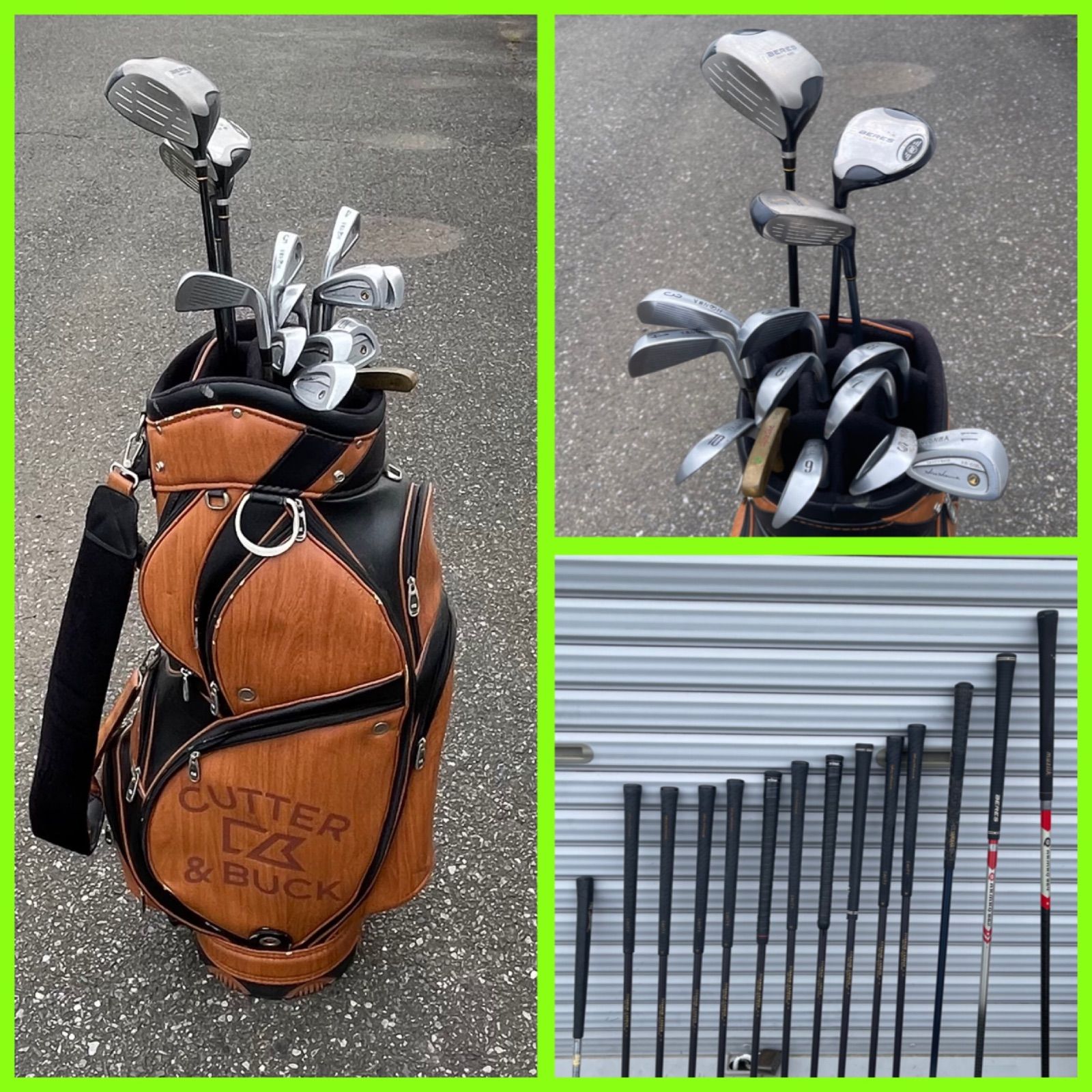 ❺❼-L3 送料込み 本間 HONMA ホンマ レフティー ドライバー スプーン ユーティリティ アイアン 3〜11 Sw パターのセットにおまけ色々
