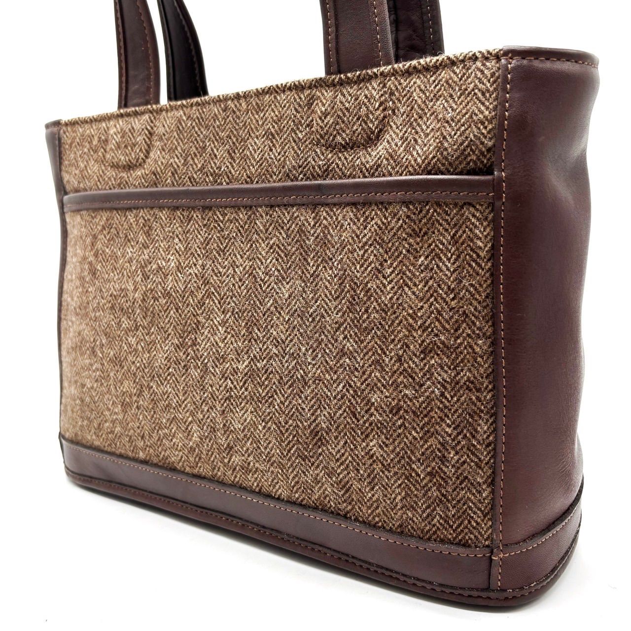 良品】 COACH コーチ OLD COACH オールドコーチ ハンドバッグ ツイード 