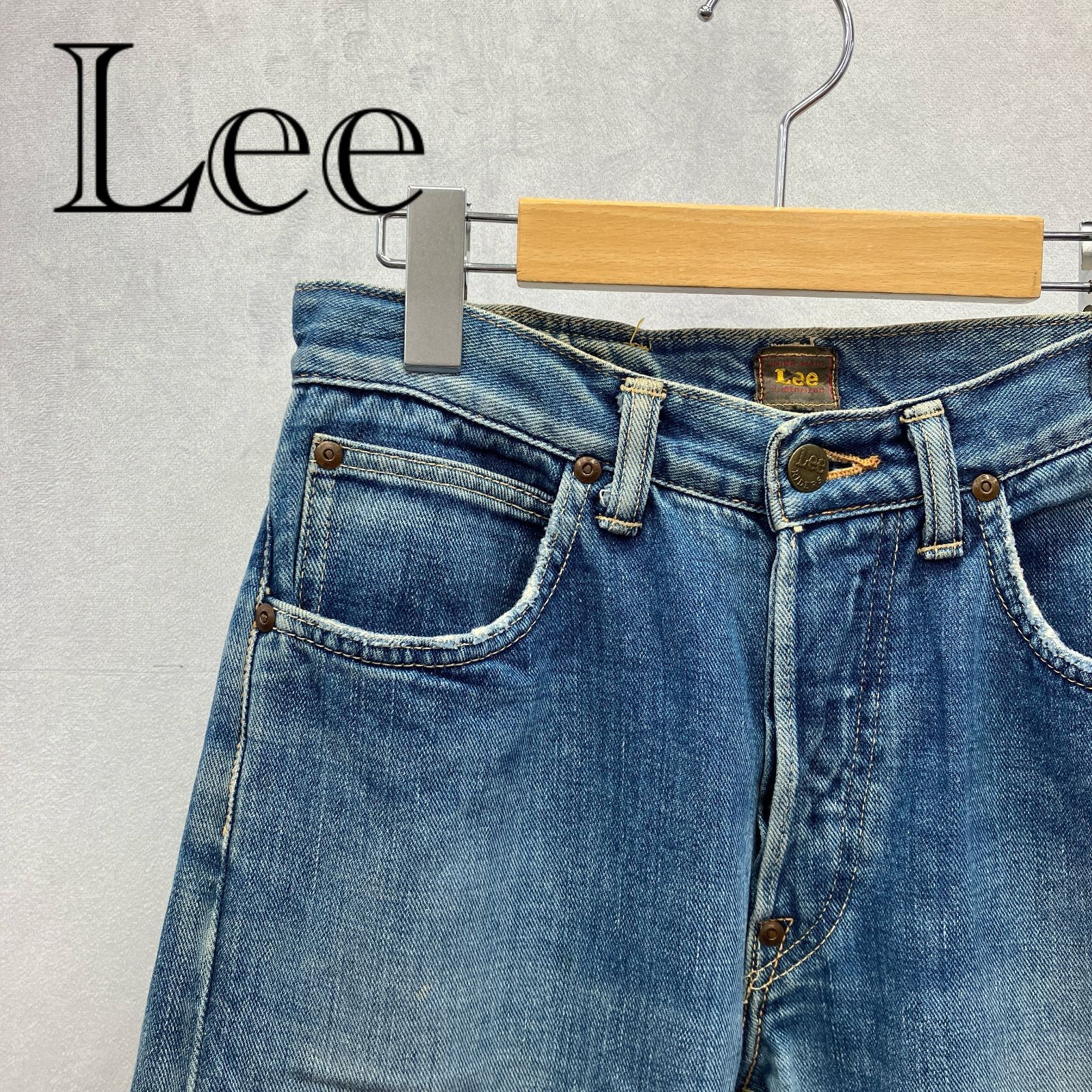 未使用タグ付き LEE 101-B デニムパンツ ジーンズ ボタンフライ 60s LEE 101B サイド黒タグ ボタンフライ W33 ゴールデンサイズ