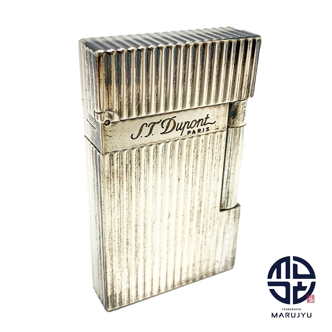 ◎ ジャンク S.T.Dupont デュポン ライン2 ガスライター シルバー