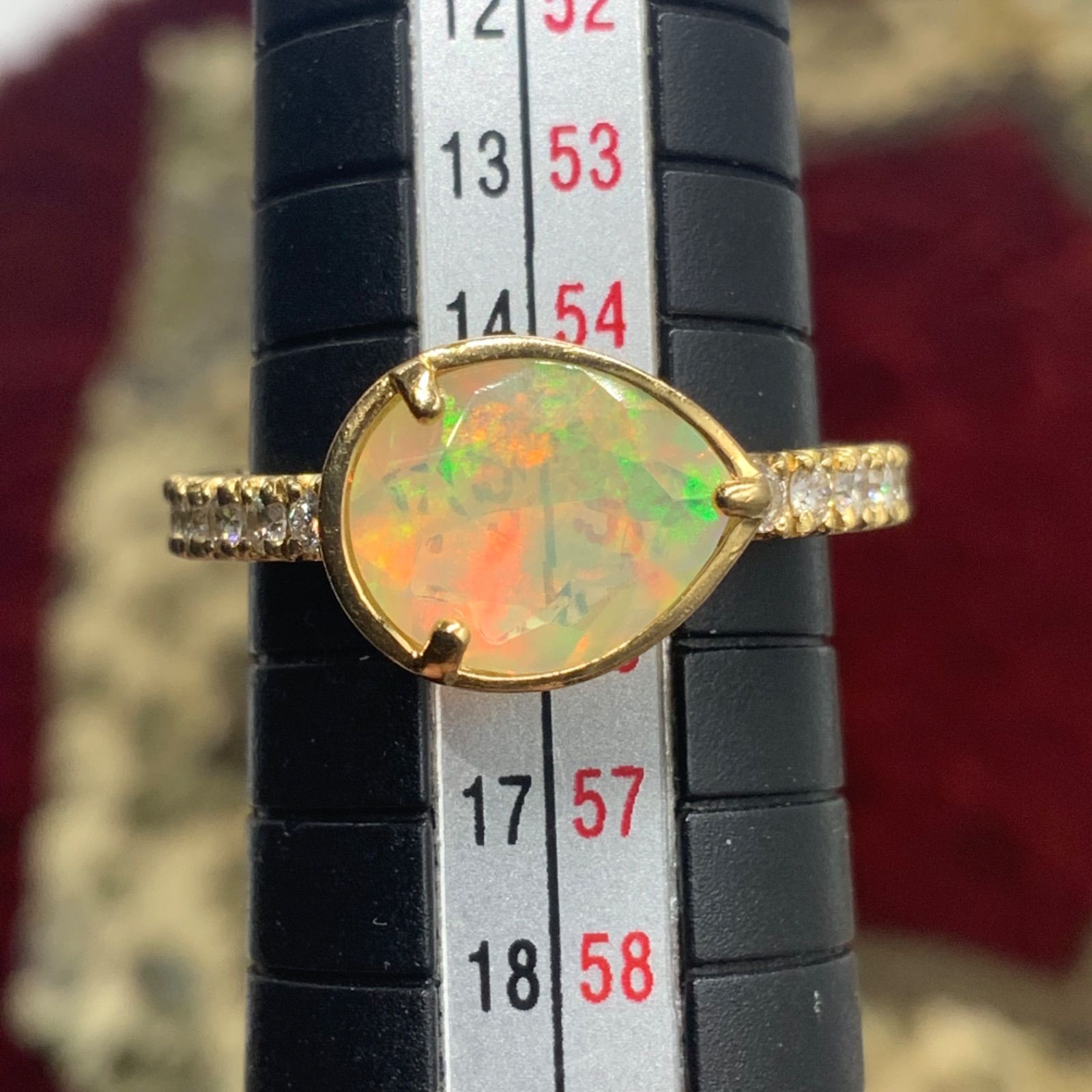 ヴェレッタオッターヴァ コメットリング オパール K18 ダイヤリング