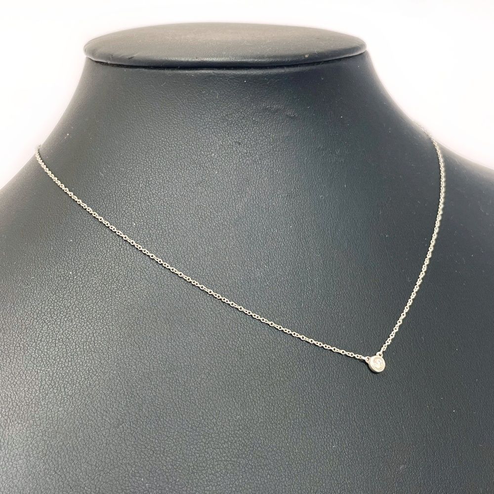 Tiffany&Co. ダイヤモンド バイザヤード ネックレス シルバー 楽天市場】TIFFANY&Co. ティファニー 一粒ネックレス