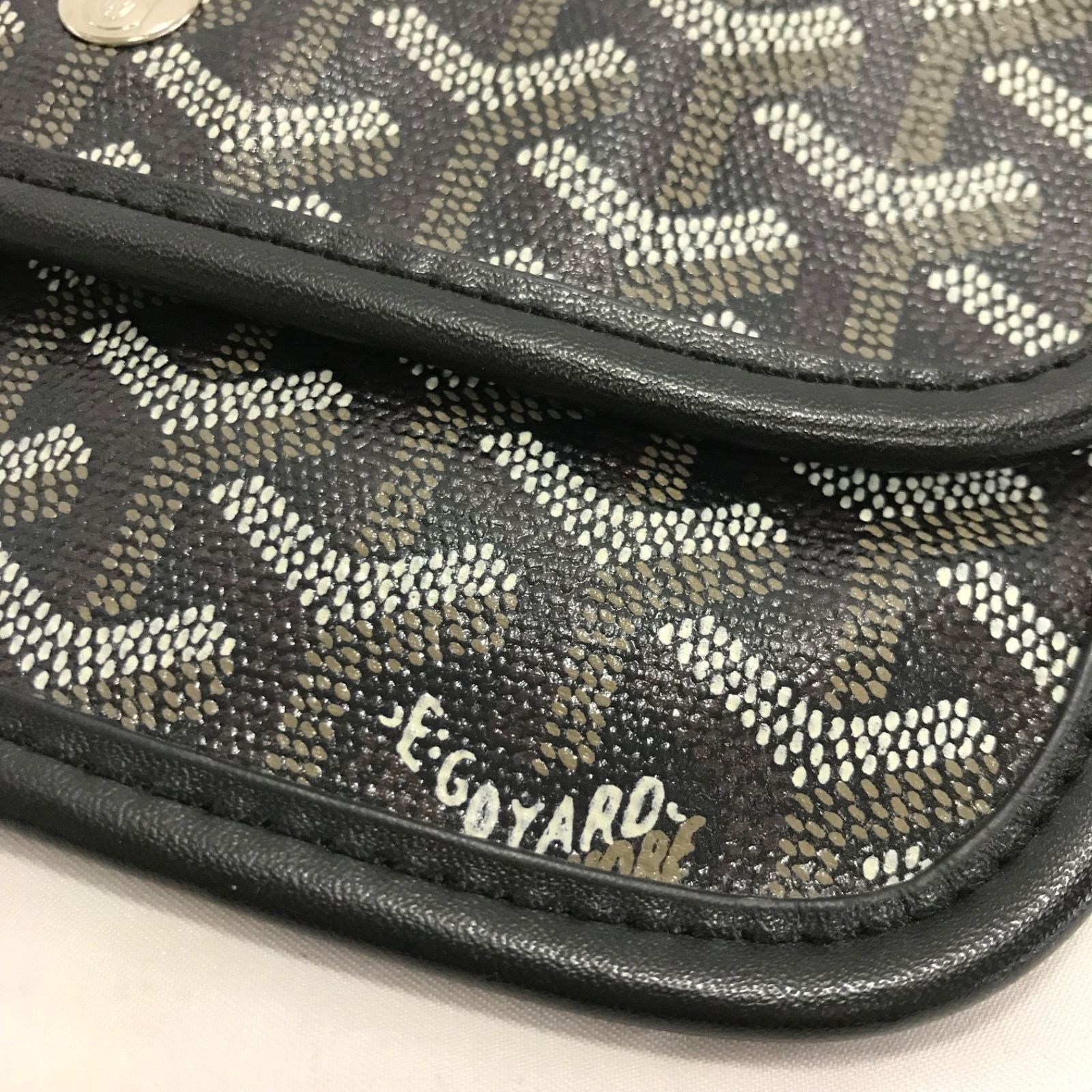 GOYARD ゴヤール フラットポーチ ブラウン ブラック メンズ レディース-目立った傷や汚れなし