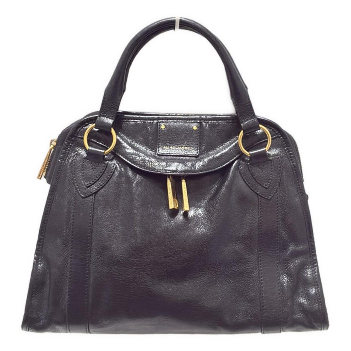 MARC BY MARCJACOBS ブラックレザー ハンドバッグ MARC JACOBS(マークジェイコブス) ハンドバッグ - 黒 レザー