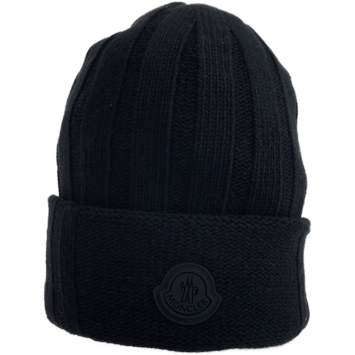 MONCLER モンクレール 23AW ラバーパッチウールニットキャップ