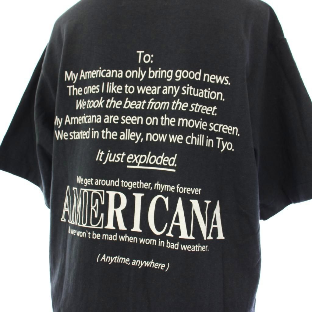 ドゥーズィエムクラスL'Appartement AMRCN ブラック Tシャツ アパルトモン ドゥーズィエムクラス L'Appartement DEUXIEME