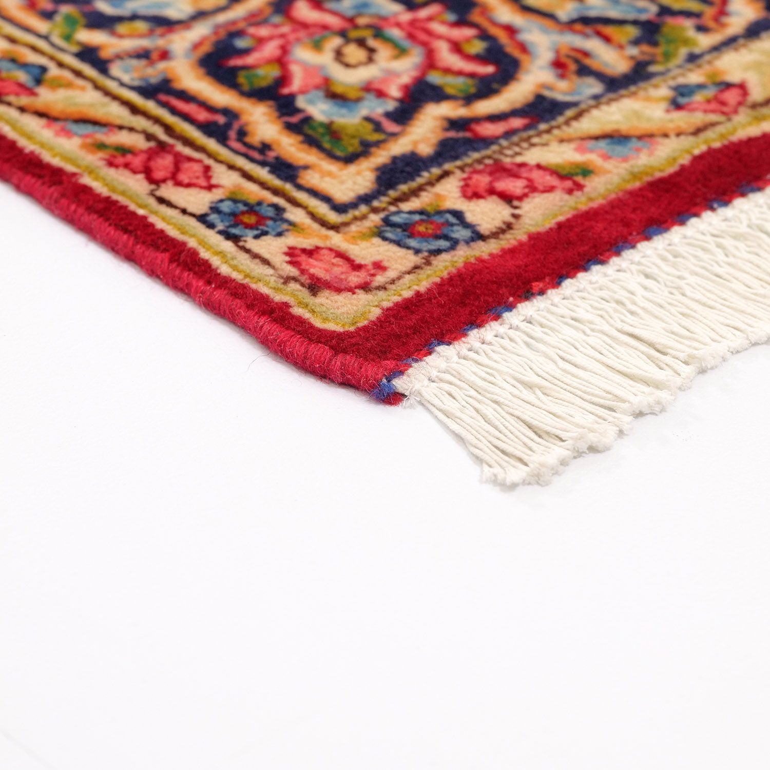 価値観 ケルマン 1950年代 2560×1480mm セミアンティーク 大輪メダリオン ウール 手織り アンティークペルシャ ヴィンテージラグ専門店 carpet