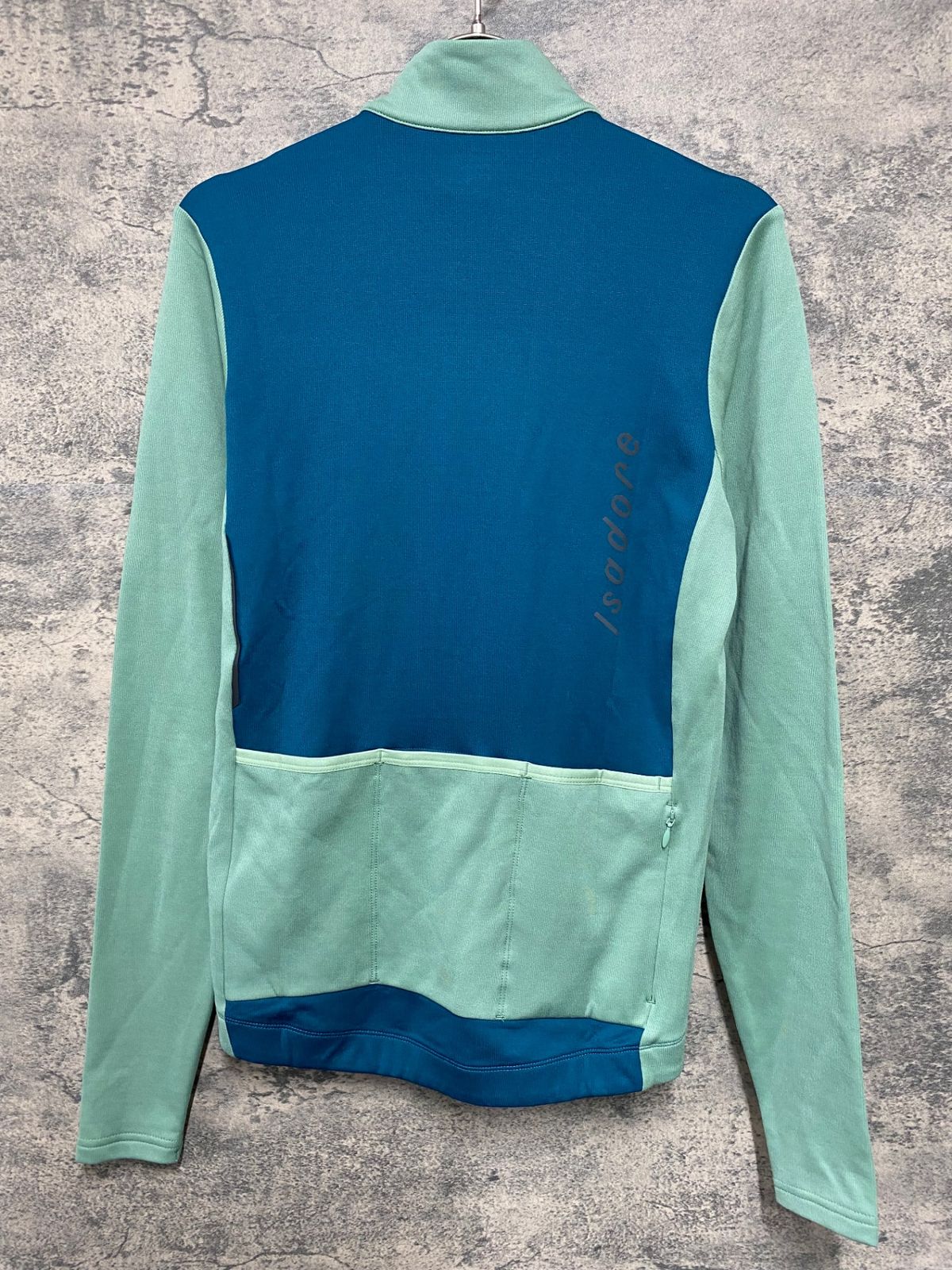 JJ805 イザドア Isadore PATCHWORK THERMAL LONG SLEEVE JERSEY 長袖 サイクルジャージ ターコイズ 薄緑 S