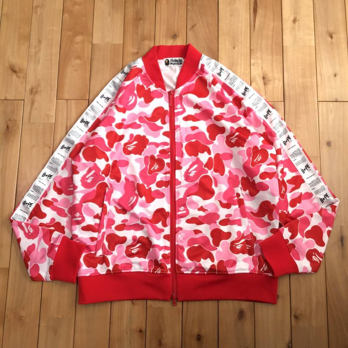 ★激レア★ APE abcカモ ピンク トラック ジャケット L ジャージ ABC camo Pink JERSEY Track Jacket Lサイズ a bathing ape BAPE STA