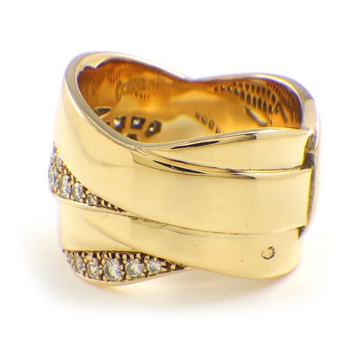 シャネル CHANEL リング ボルディック シグネチャー ワイド リボン  