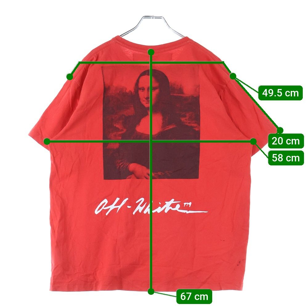 OFF-WHITE / MONNALISA S/S OVER TEE/Tシャツ/L/コットン/RED/OMAA038S19185005// OFF-WHITE (オフホワイト) 19SS MONNALISA TEE モナリザデザイン