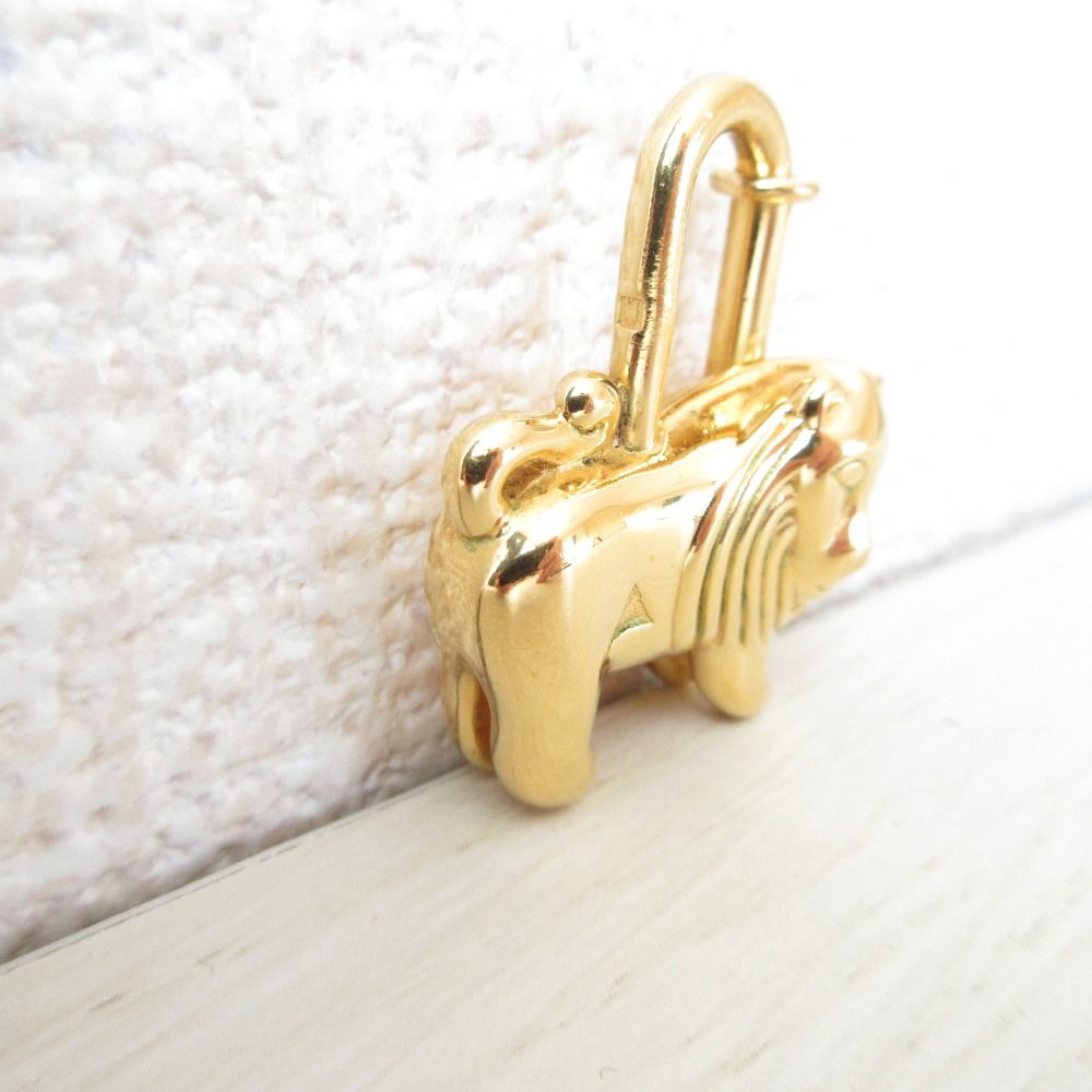 エルメスカデナライオン HERMES カデナ ライオン ゴールド