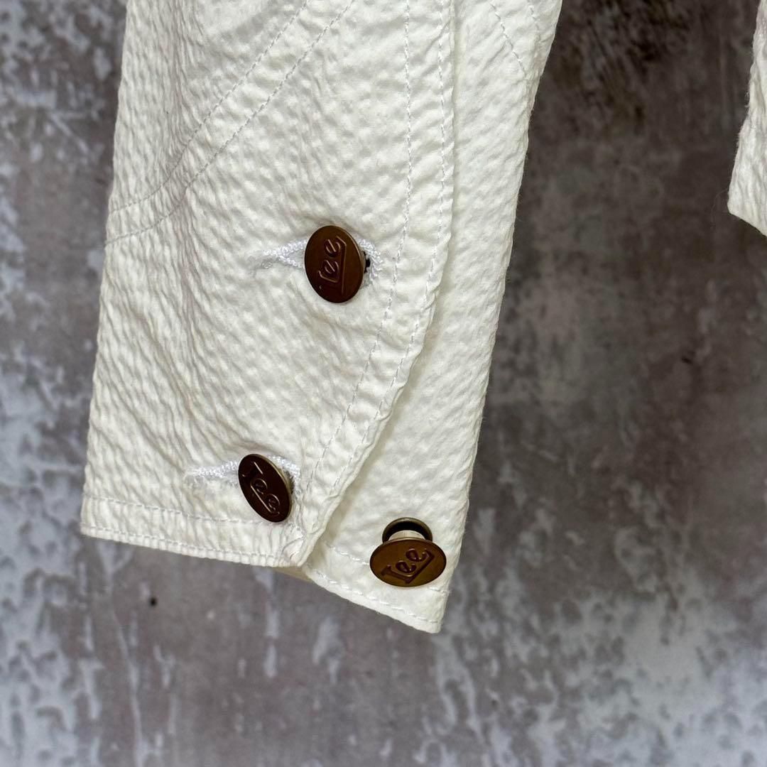 美品 Lee シアサッカー エンジニアジャケット ロングL ハウスマーク 美品 Lee シアサッカー エンジニアジャケット ロングL ハウス