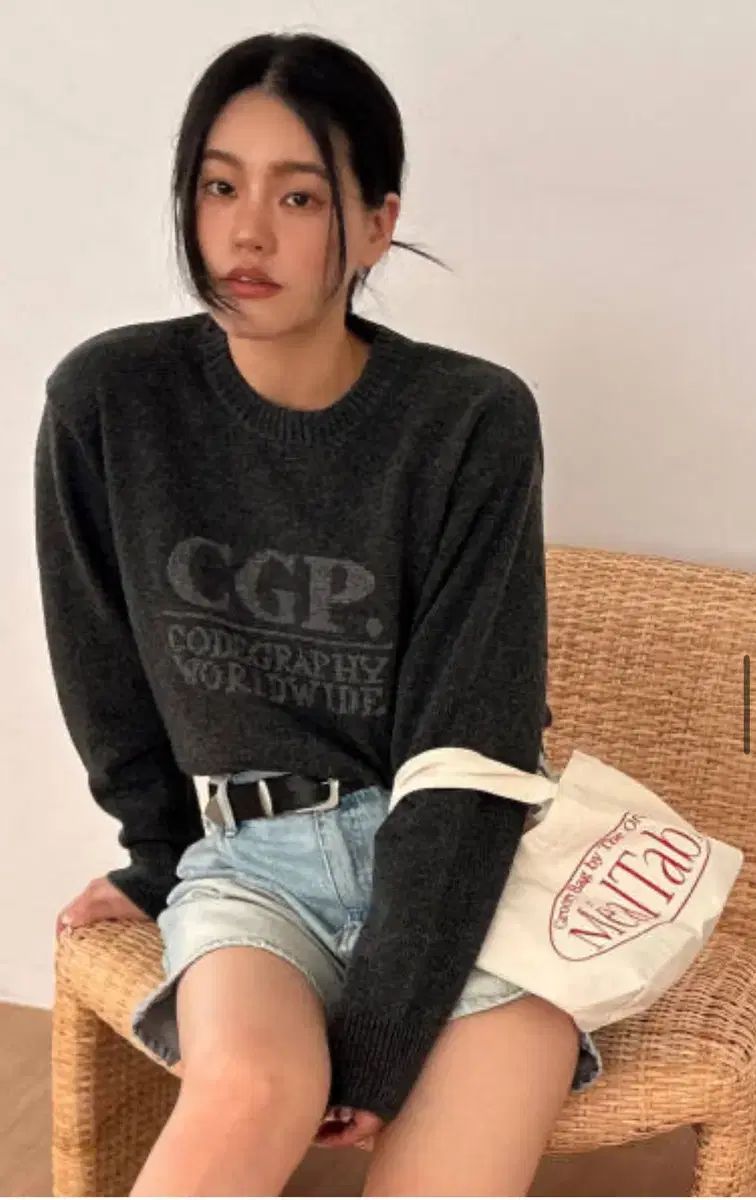 コードグラフィー Starship Square ロゴニット S チャコール