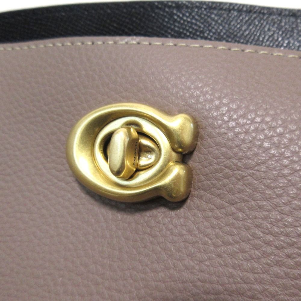 新品同様 24AW COACH コーチ ウィロウ カラーブロック レザー 2Way トートバッグ ショルダーバッグ C2590 ブラウン DARK-STONE レディース 古着 中古 USED 新品同様 24AW COACH コーチ ウィロウ カラーブロック レザー 2Way