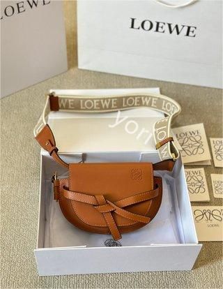 LOEWE ミニ ゲートデュアル バッグ ミニ MINI GATE DUAL BAG ブラウン ショルダーバッグ