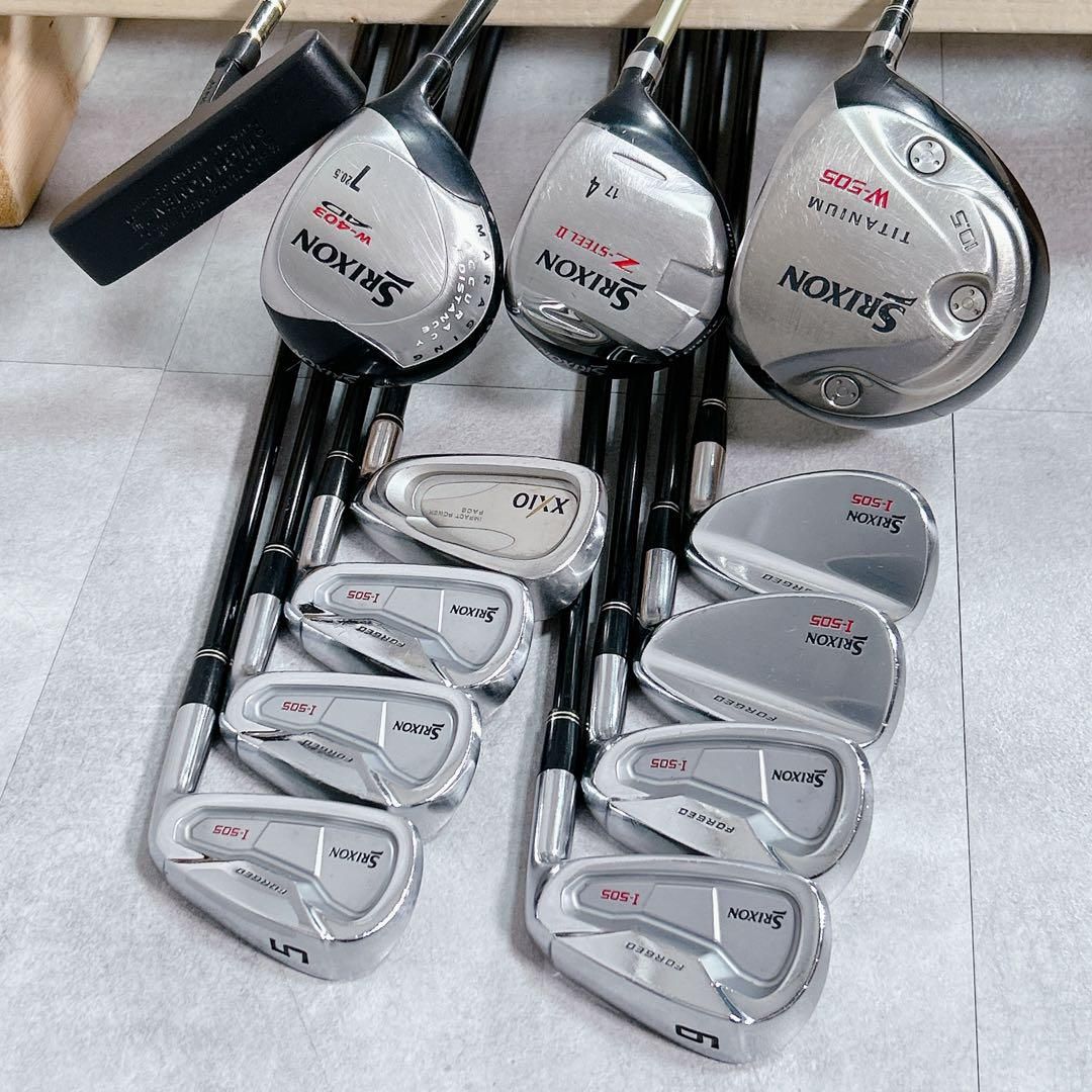 X 927 ダンロップ スリクソン 他 メンズ ゴルフ クラブセット 13点 黒