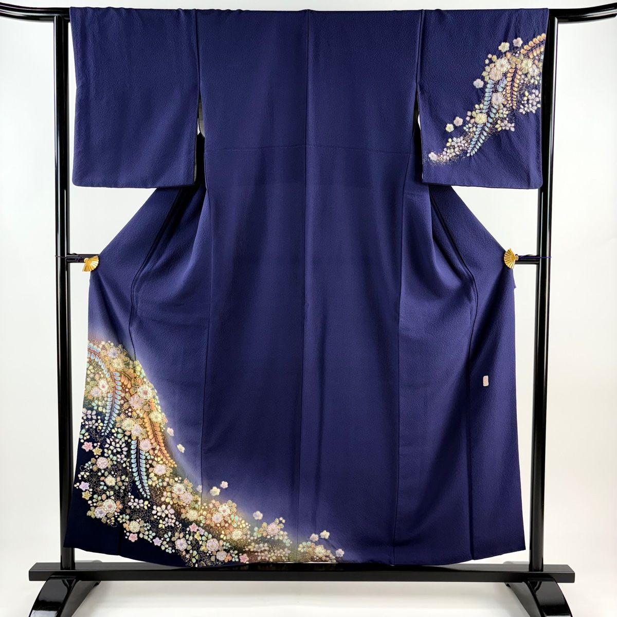 付下げ 身丈157cm 裄丈63cm S 袷 翠山工房 やまと 落款 辻が花