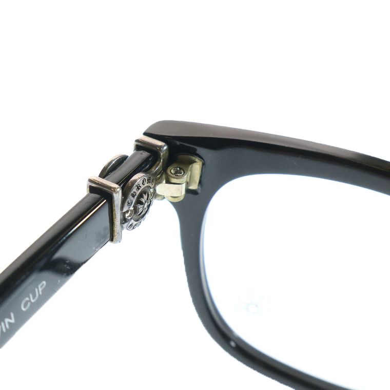 全商品大幅割引！ CHROME HEARTS クロムハーツ LOUVIN CUP ホースシューテンプル ボストンフレームサングラス アイウェア 眼鏡 ブラック|シルバー