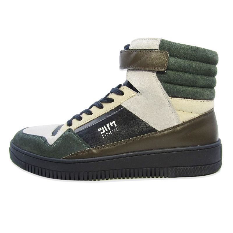 未使用 PLUS-TSUBASA プラスツバサ 27cm JYA-JYAAAN ジャジャーーン 43 レザー ハイカット MILITARY 18000163