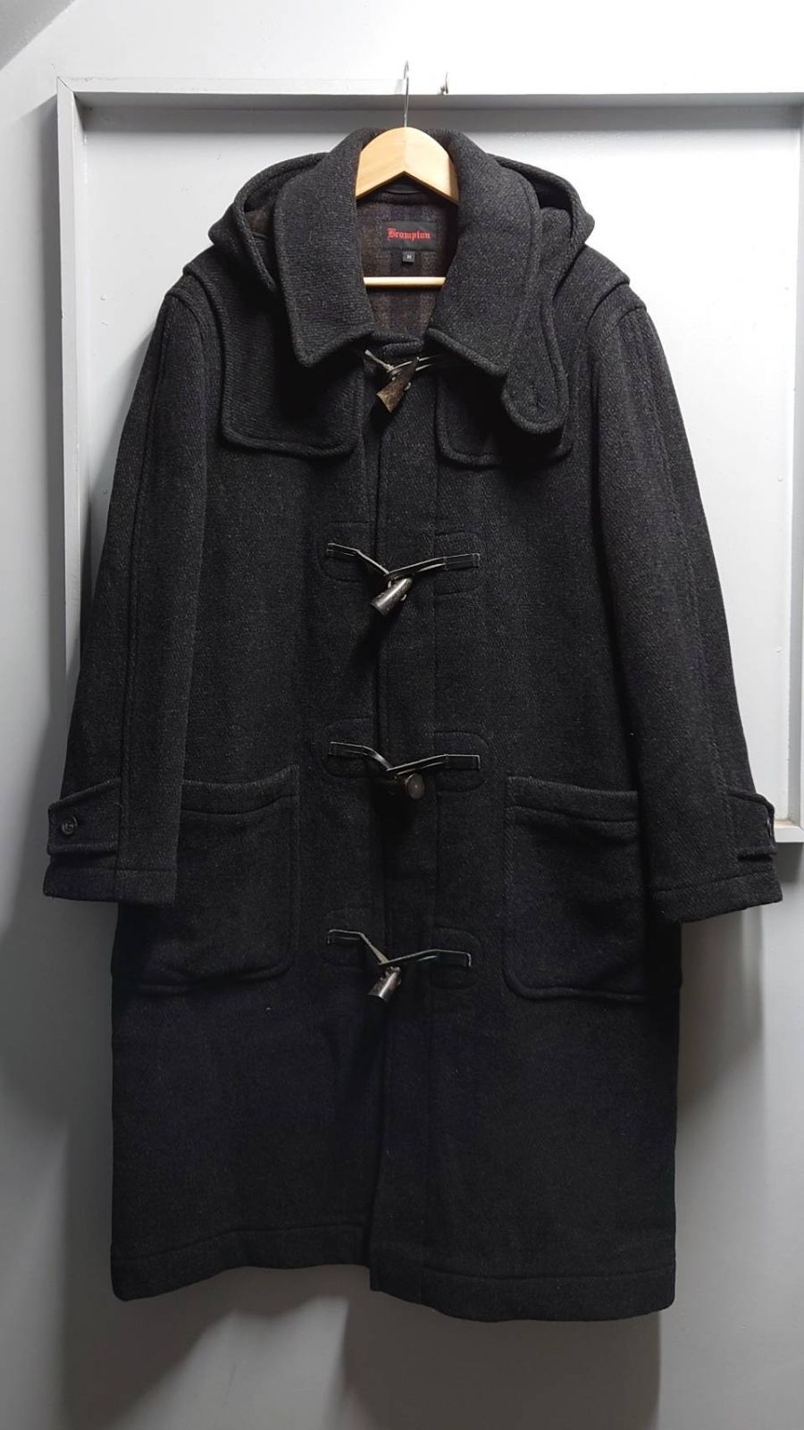 90's ハンガリー製 Brompton ヘリンボーン・ダッフルコート・M ☆90\u0027s ハンガリー製☆ Brompton ヘリンボーン・ダッフルコート・M