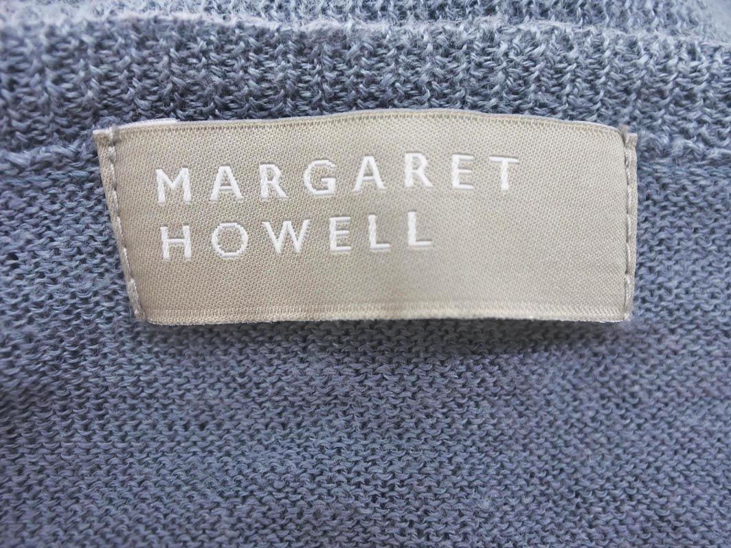 マーガレットハウエル　美品　サマーニットセーター リネン100% 　Ⅱ　グレー系 MARGARET HOWELL マーガレットハウエル リネン100% サマー