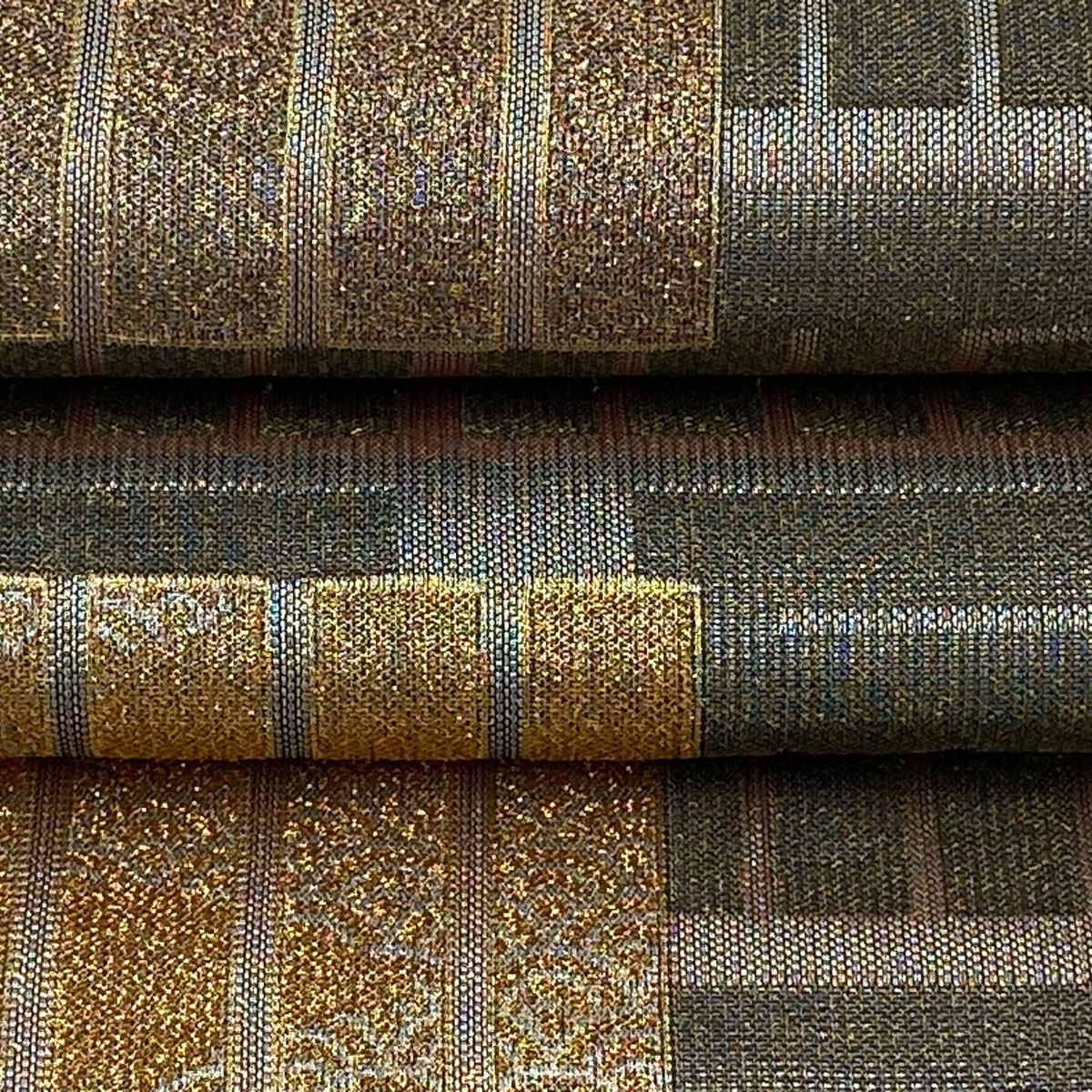 さくら　袋帯 美品 逸品 誉田屋源兵衛 全通 正絹 【中古】 袋帯 美品 逸品 誉田屋源兵衛 落款 夏帯 源氏香 有職文様 金銀糸