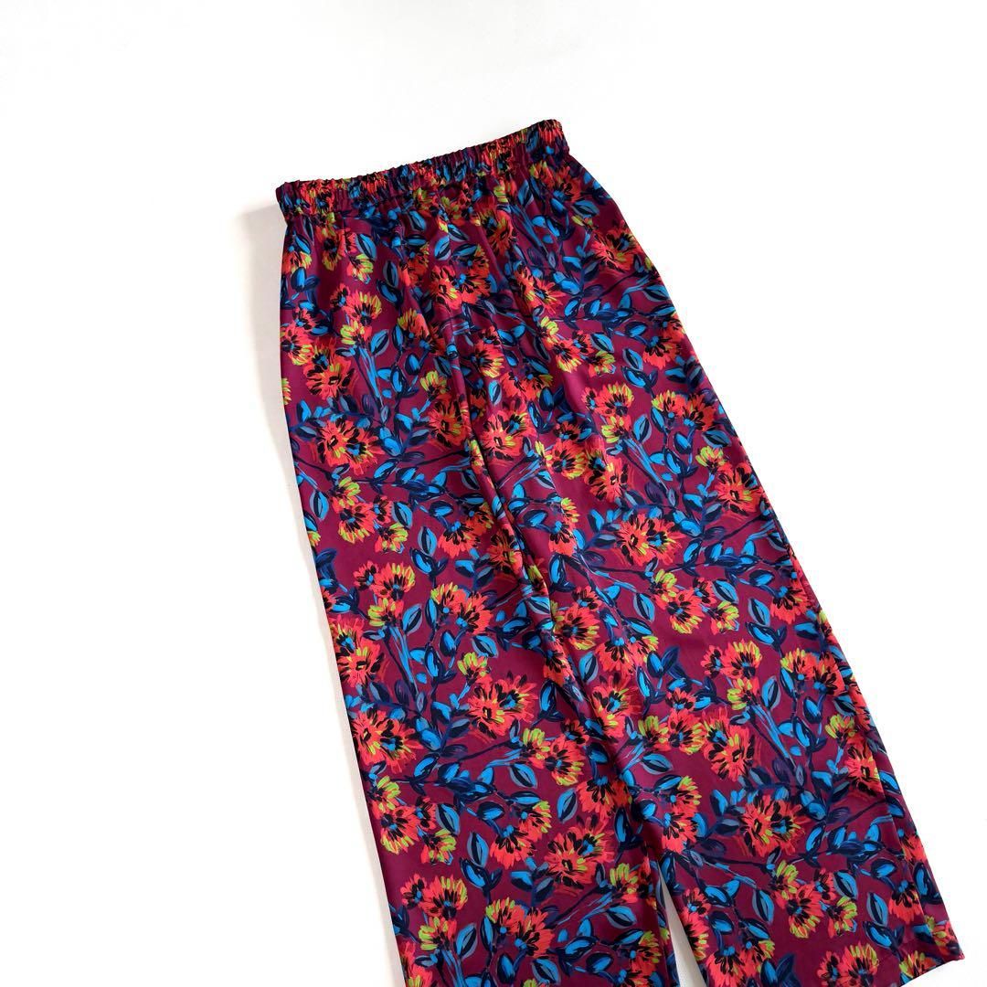 ハウスオブロータス フラワープリントウエストギャザーパンツ WWW_MORNINGWALKER_COM