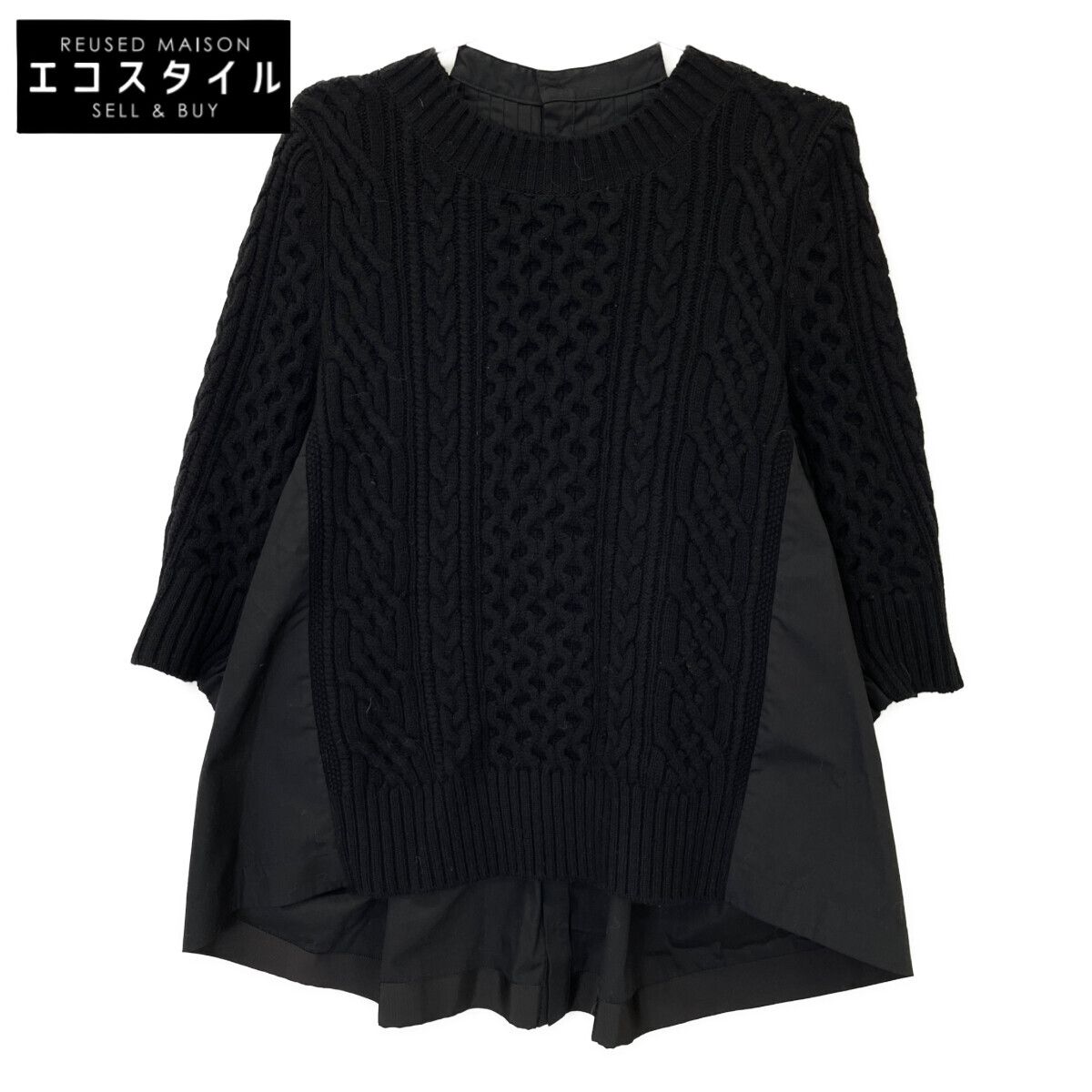 sacai サカイ SCW-040 ﾄﾞｯｷﾝｸﾞ ﾆｯﾄｼｬﾂ 1