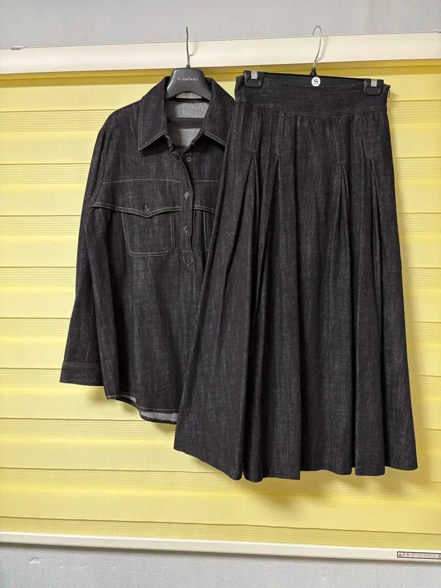 ラグジュアリー ブラックデニム セットアップ セット