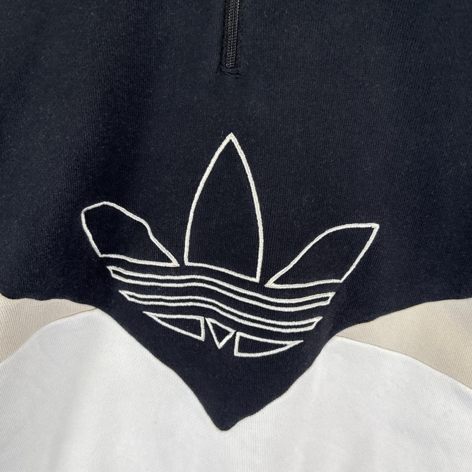 古着 アディダス adidas パーカー ハーフジップ スウェット