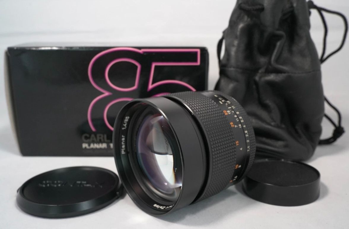 動作 済み CONTAX Carl Zeiss Planar 85mm F1.4 T* AEG Y|Cマウント コンタックス 広角単焦点レンズ MF一眼レフ用 元箱
