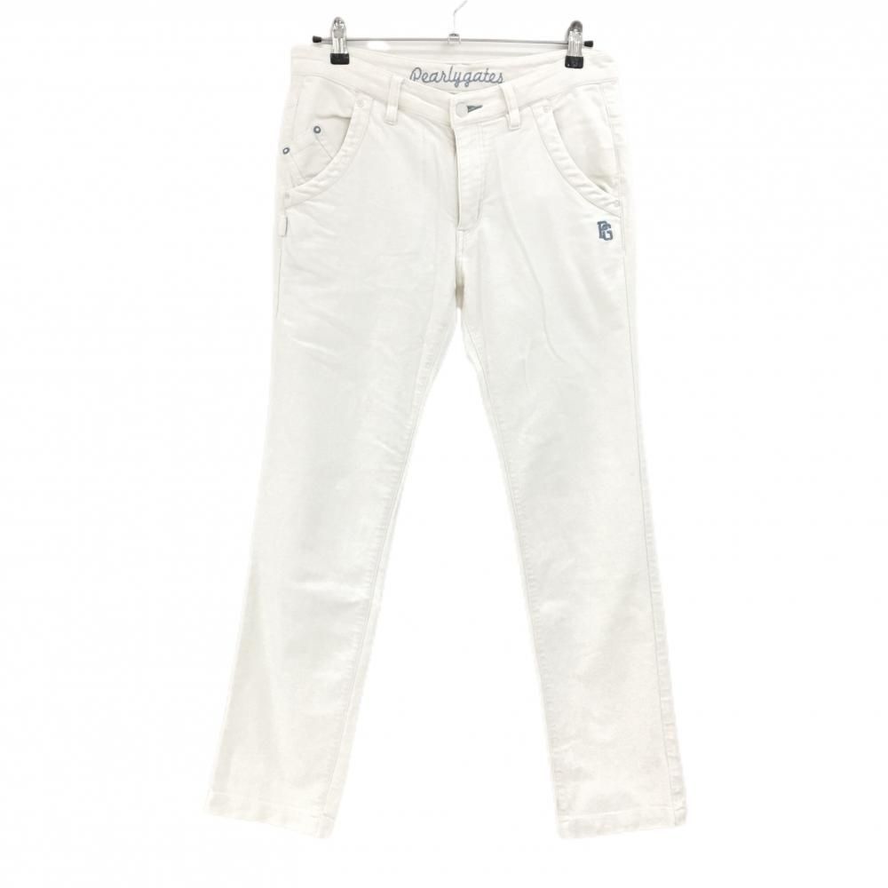 パーリーゲイツ ロゴ ゴルフ パンツ PEARLY GATES ウェア 白 4 ゴルフ