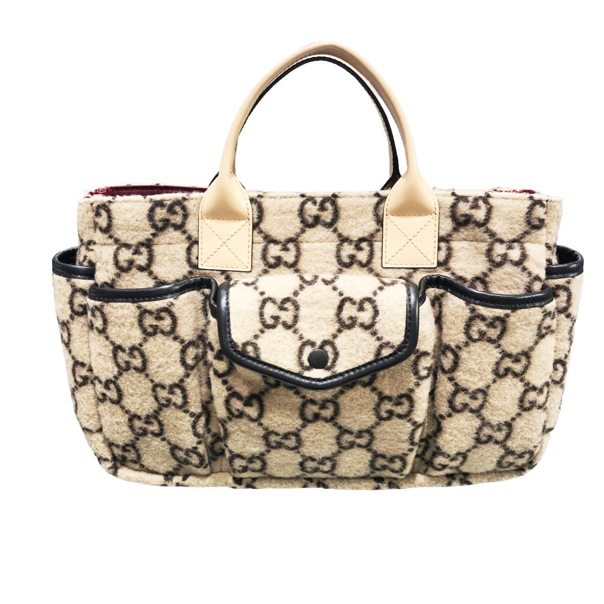 中古】 GUCCI グッチ ハンドバッグ GGウール 628159 チルドレンズ GG