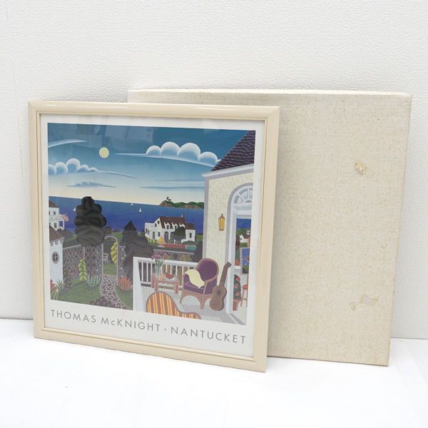トーマス・マックナイト ナンタケットの灯台 額入りポスター アート