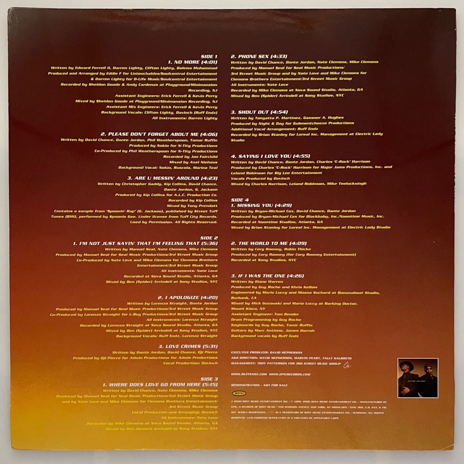 レコード (LP2枚組) [R&B] Ruff Endz / Love Crimes - メルカリ