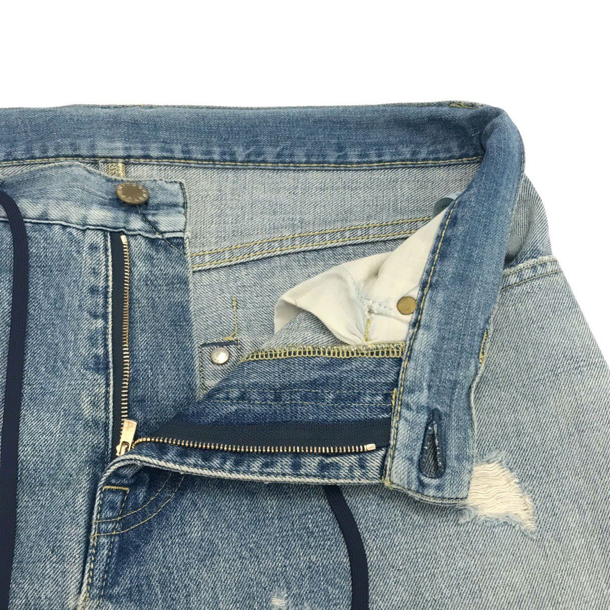 極美/タグ フミトガンリュウ 24AW 5-pocket Denim FUMITO GANRYU フミト ガンリュウ 5-POCKET SARROUEL PANTS ダメージ