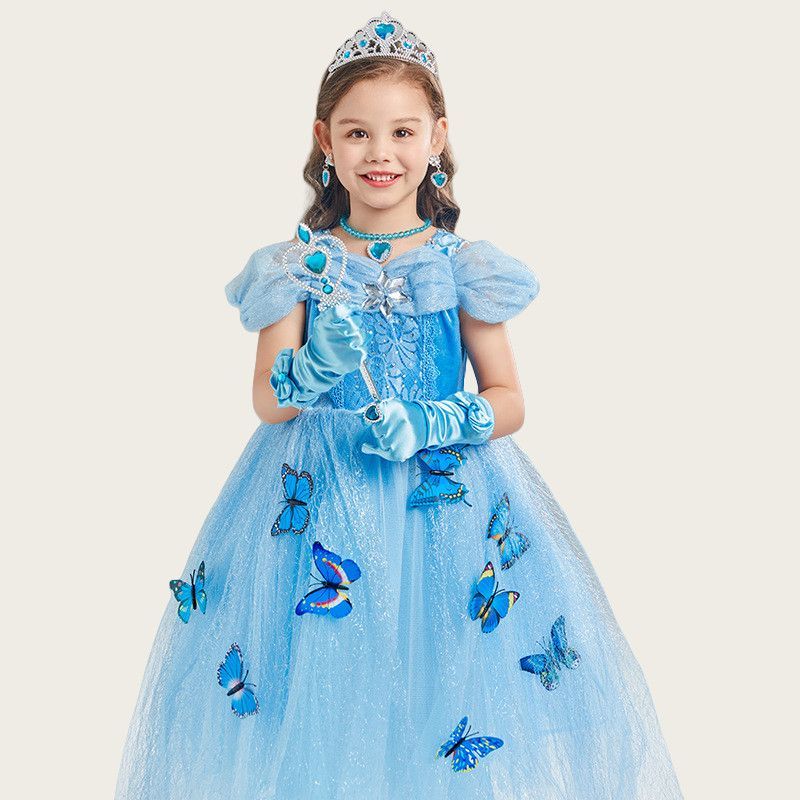 アナと雪の女王 子供ドレス 欧米風 ハロウィン 女の子用ワンピース エルサ コスチューム プリンセスドレス 演奏会用ドレス ピンク240hcc6