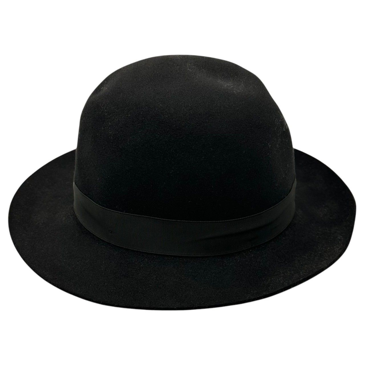Borsalino ブラック ウールハット Borsalino(ボルサリーノ) Wool Medium Fold Over Hat 中折れ ハット